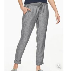 Athleta Bali Linen Trousers Pants Sz4